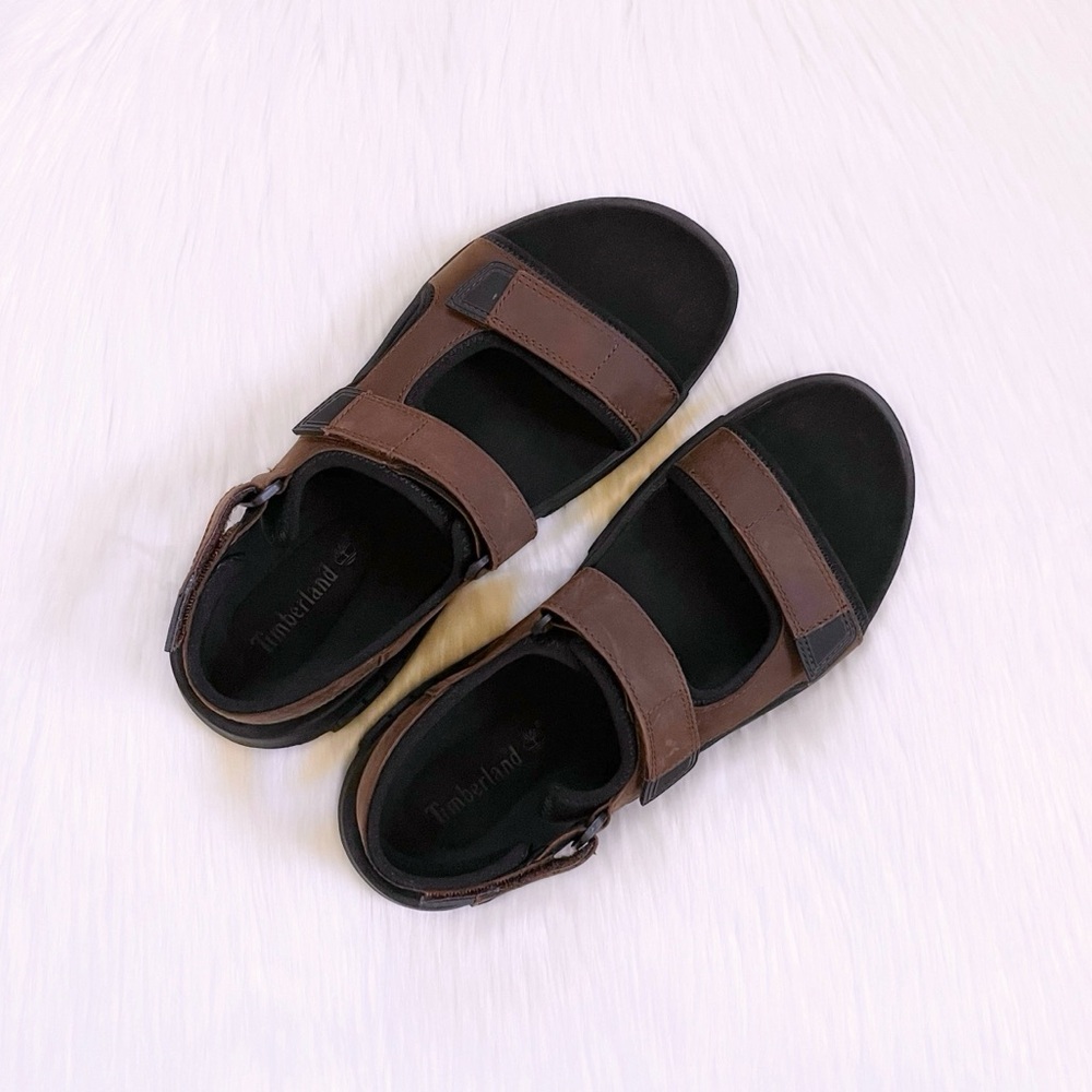 Timberland Men’s Anchor Watch Back Strap Brown Sandals - Picture 4 of 7